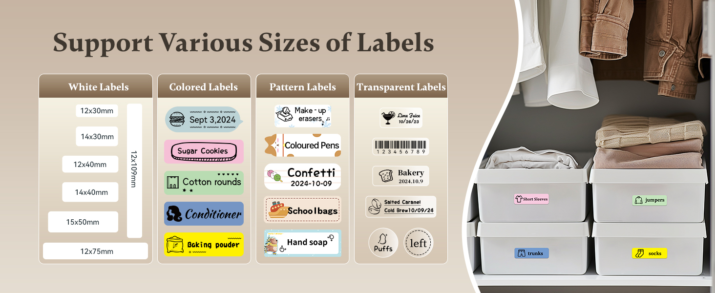 Niimbot D110 Smart Portable Label Printer Mini Pocket Thermal Sticker Maker Self-adhesive Label Papers For Office Home USE