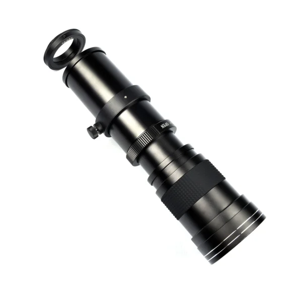 Lightdow Super Telephoto Manual Zoom Lens 420-800mm F8.3-16 With T2 Ring Adapter for Sony Canon Nikon Pentax Olympus Cameras