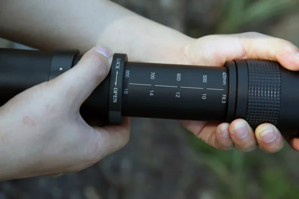 Lightdow Super Telephoto Manual Zoom Lens 420-800mm F8.3-16 With T2 Ring Adapter for Sony Canon Nikon Pentax Olympus Cameras