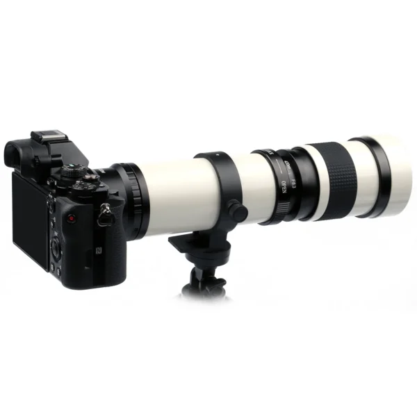 Lightdow Super Telephoto Manual Zoom Lens 420-800mm F8.3-16 With T2 Ring Adapter for Sony Canon Nikon Pentax Olympus Cameras
