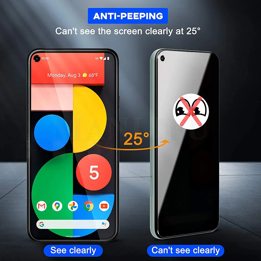 3D Anti Spy Tempered Glass For Google Pixel 6 7 8 9 Pro 7a 4 XL 5a 4a 4G Privacy Screen protector Google Pixel 6a 4 5a 5G Glass