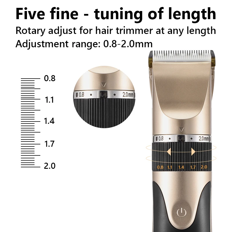 Hair Clipper Electric Barber Hair Trimmers For Men Adults Kids Cordless Rechargeable Hair Cutter Machine Professional