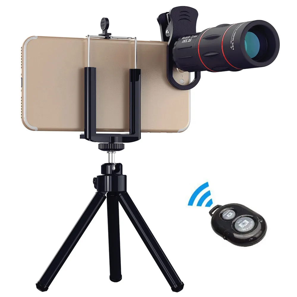 APEXEL 18X Telescope Zoom lens Monocular Mobile Phone camera Lenses for iPhone Samsung Smartphones for Camping hunting Sports