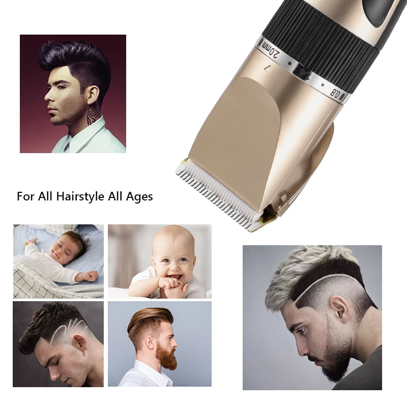 Hair Clipper Electric Barber Hair Trimmers For Men Adults Kids Cordless Rechargeable Hair Cutter Machine Professional