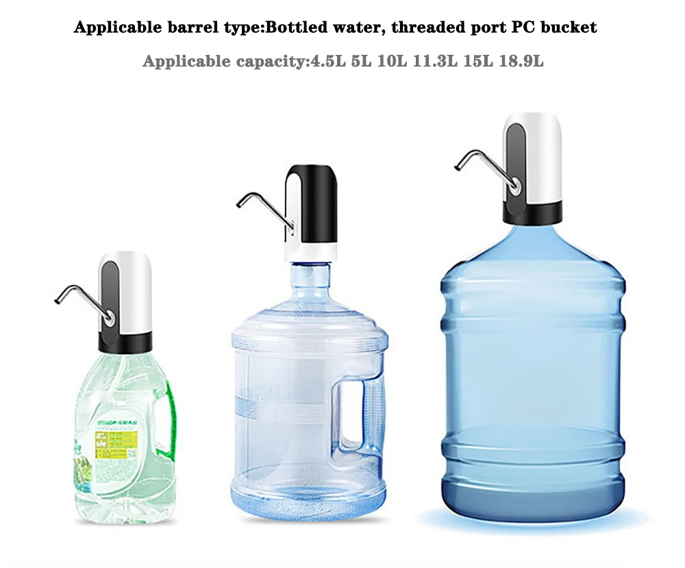 Water Bottle Pump USB Charging Automatic Electric Water Dispenser Pump Bottle Water Pump Auto Switch Drinking Dispenser