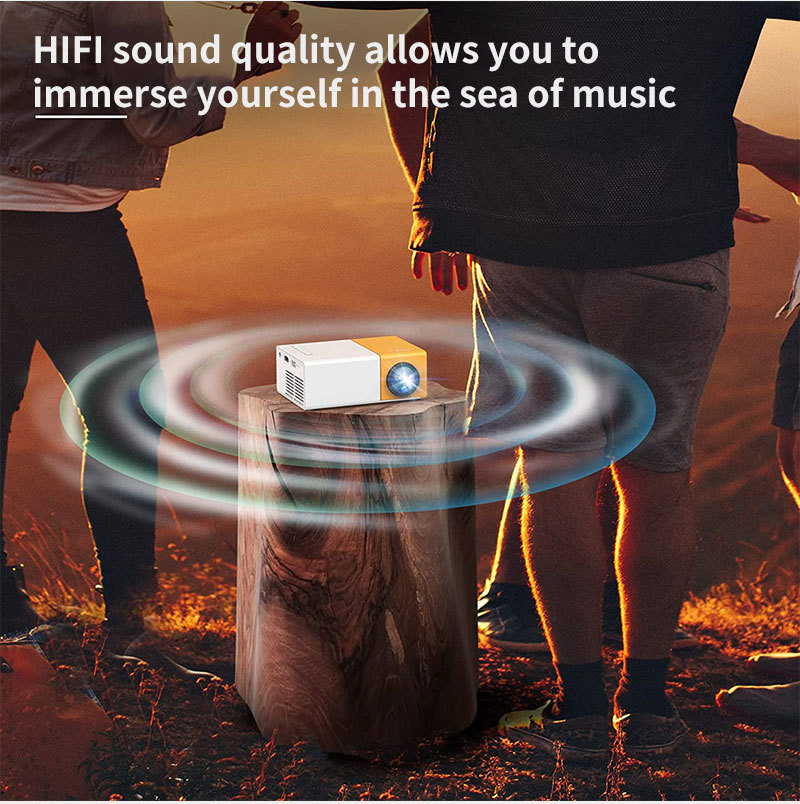 YG300 Mini Projector Portable Projector Wifi Smart 1280 720P Full HD Office Home Theater Video Mini Projector Mobile Projection