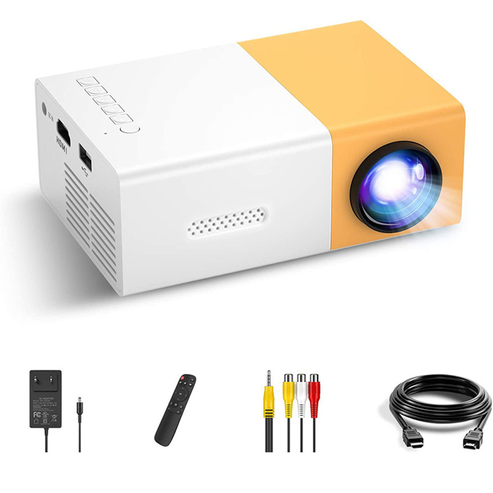 YG300 Mini Projector Portable Projector Wifi Smart 1280 720P Full HD Office Home Theater Video Mini Projector Mobile Projection