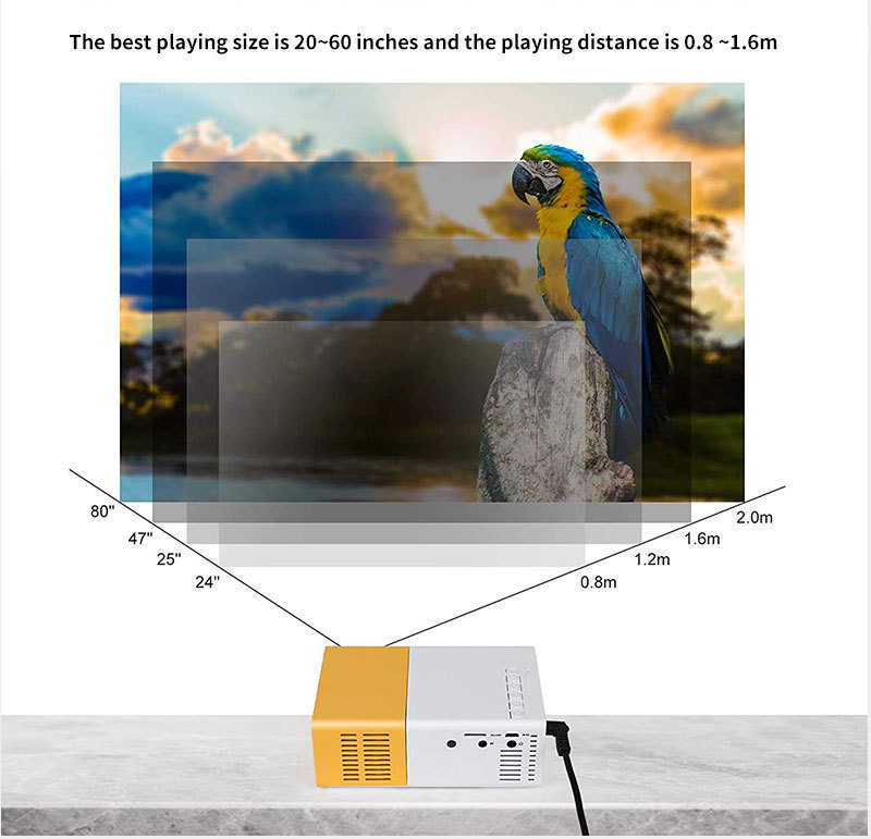 YG300 Mini Projector Portable Projector Wifi Smart 1280 720P Full HD Office Home Theater Video Mini Projector Mobile Projection