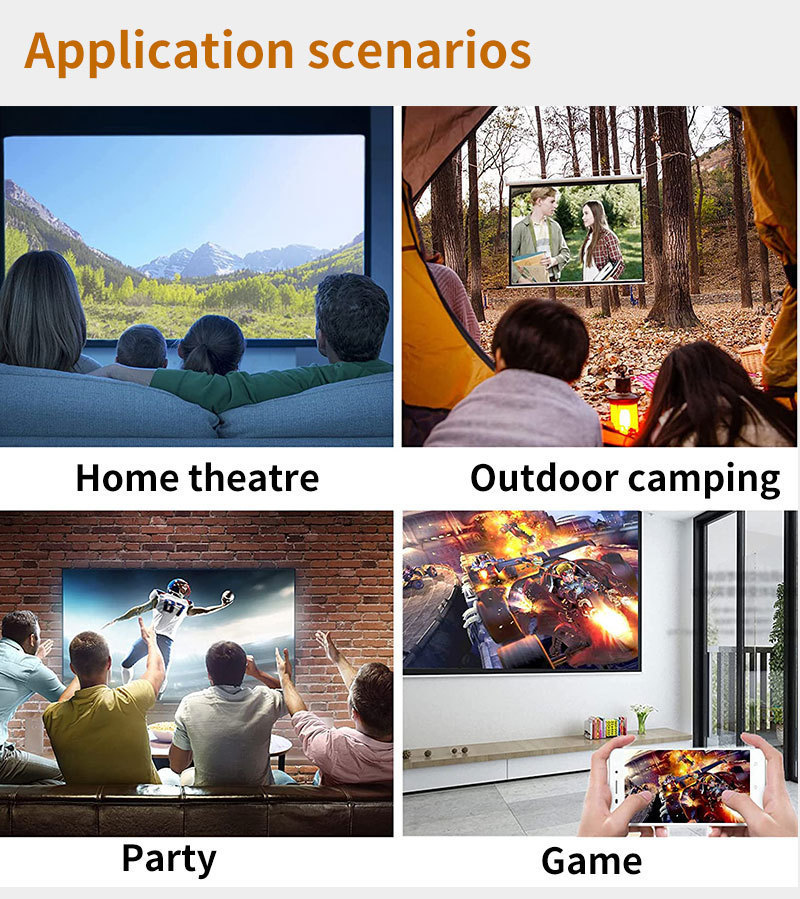 YG300 Mini Projector Portable Projector Wifi Smart 1280 720P Full HD Office Home Theater Video Mini Projector Mobile Projection