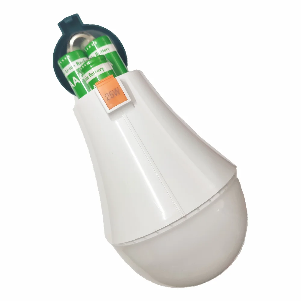 18650 Battery LED Emergency Bulb With Removable 18650 Outdoor Camping Rechargeable Bulb Power Supply AC 85-265V Lighting 8 Hours