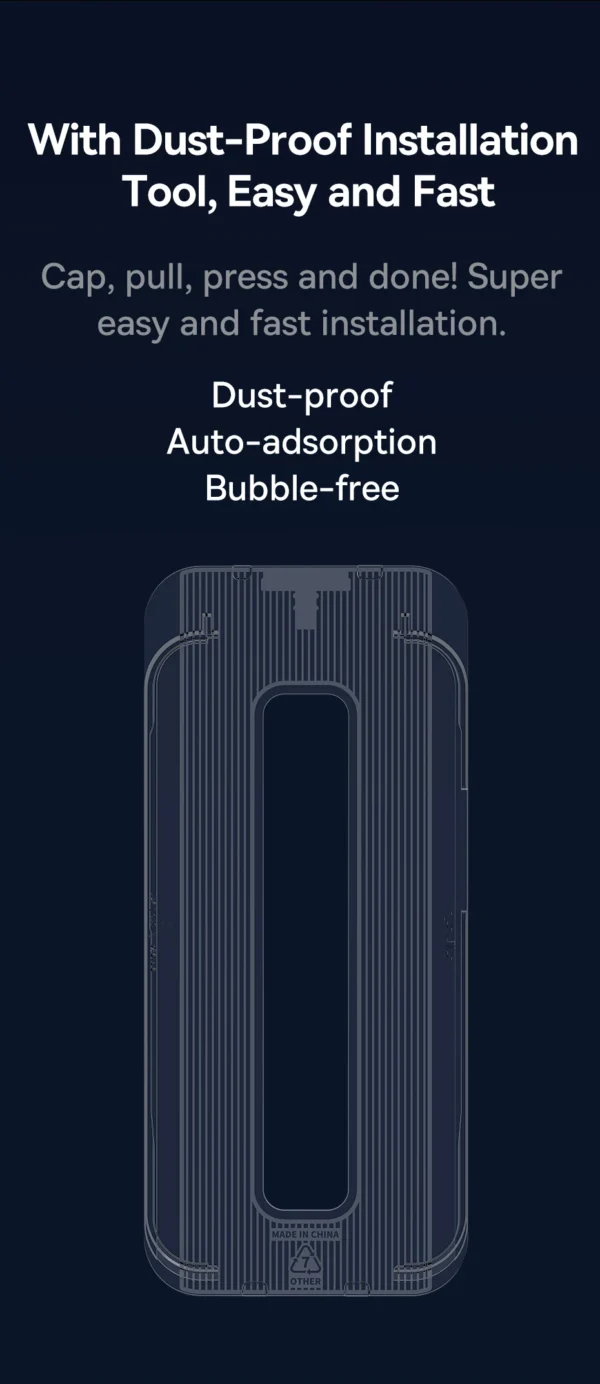 Baseus 0.4mm Corning Tempered Glass for iPhone 16 15 14 13 Pro Max Plus Screen Protector Anti-Peeping Auto Installation Film