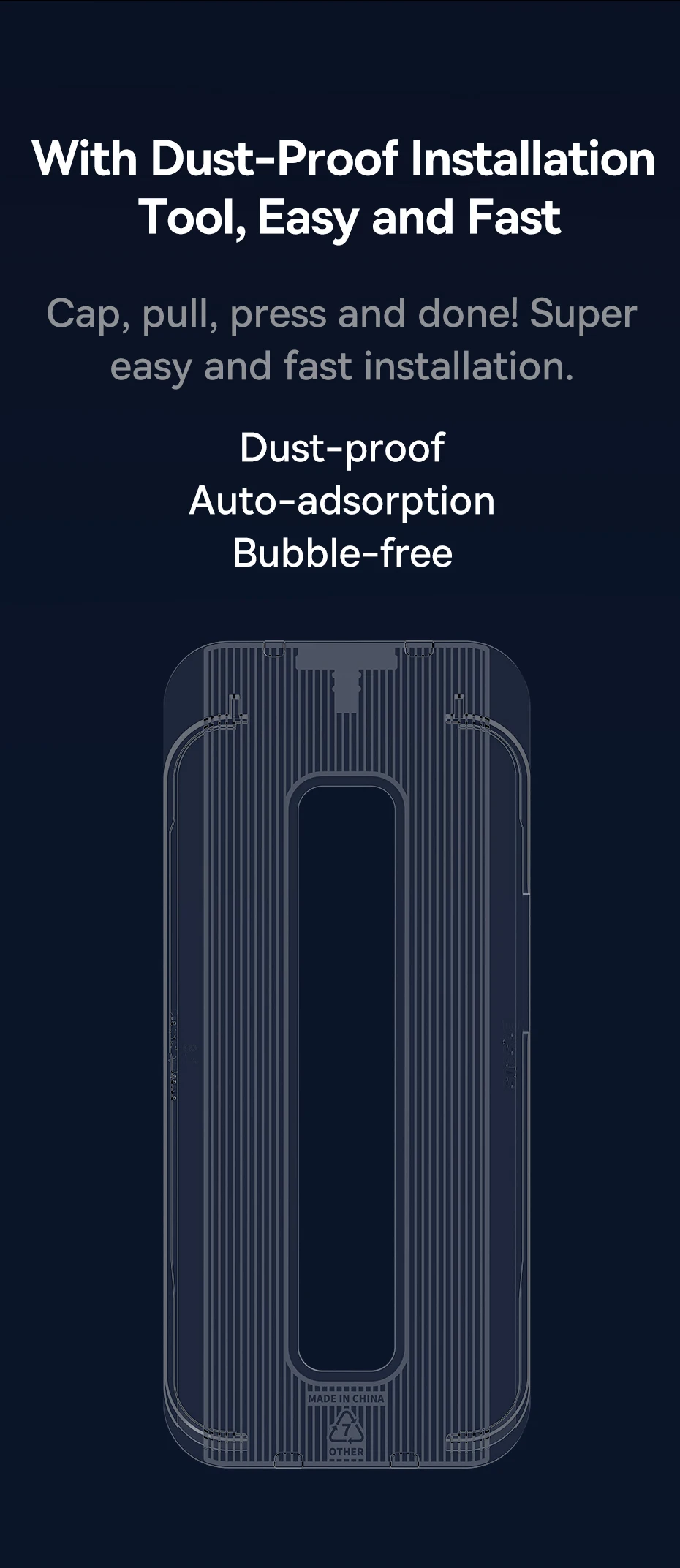 Baseus 0.4mm Corning Tempered Glass for iPhone 16 15 14 13 Pro Max Plus Screen Protector Anti-Peeping Auto Installation Film