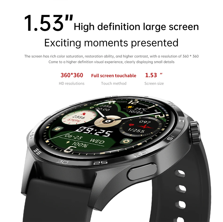 GT5 PRO Smart Watch Men Watch 5 Pro AMOLED HD Screen Bluetooth Call GPS Trajectory NFC Heart Rate Compass SmartWatches 2025 New