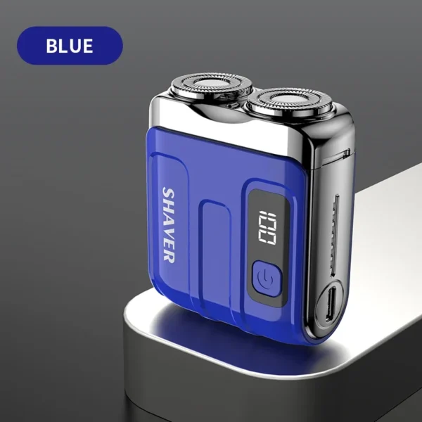 Travel Electric Shaver For Men Double Floating Magnetic Blade Head Portable Beard Knife Rechargeable MINI Rotary Electric Razor