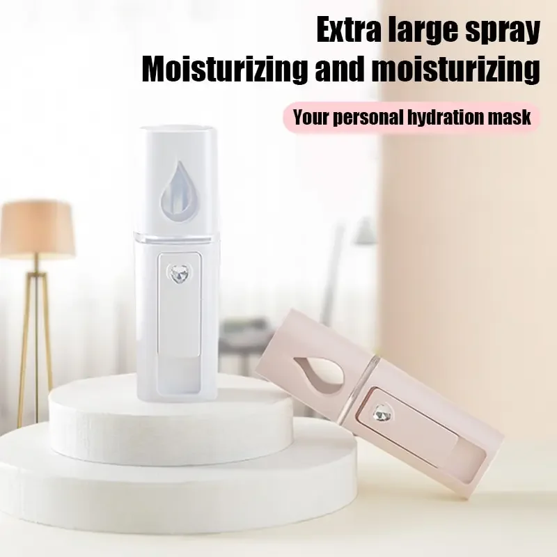 Facial Nano Mist Sprayer Mini Portable Facial Steamer Rechargeable Handy Face Humidifier Face Moisturizing Skin Care Machine
