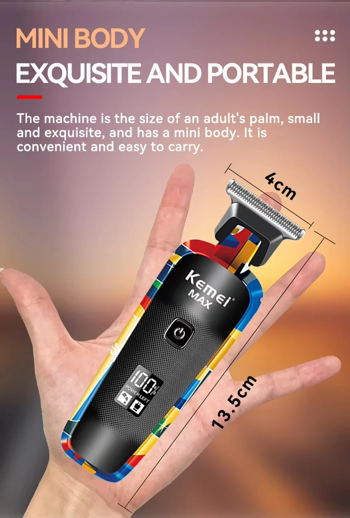 Kemei Rechargeable Graffiti Pattern Electric Hair Clipper Professional Barber Trimmer Man Shaver Km-MAX2092 KM-MAX5090 KM-RS7098
