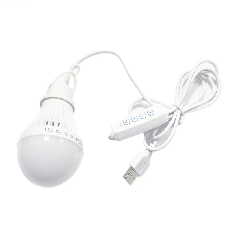 5V Led Camp Light Usb Emergency Bulb 3 Color Dimmable Hanging Tent Lamp for Work BBQ Fishing Repair Out Door Camping Equipment