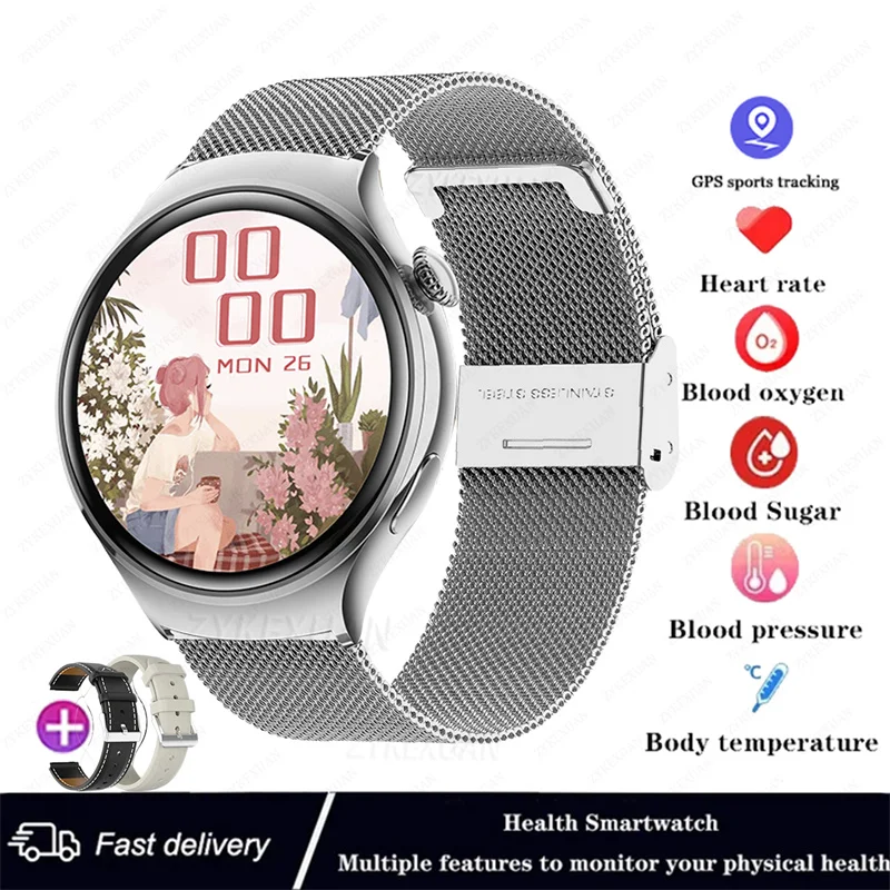 For Huawei WATCH 4 Smart Watch Women 360*360 AMOLED HD Screen NFC IP68 Waterproof Heart Rate Health Monitor Smartwatch 2025 New