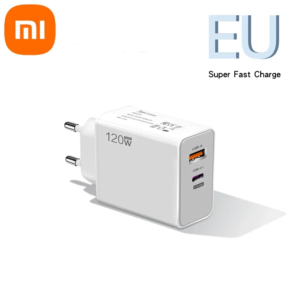 Xiaomi 120w Fast Charger USB C Super Quick Charging Adapter PD USB Mobile phone Charger For Iphone Huawei Laptop Tablet Macbook