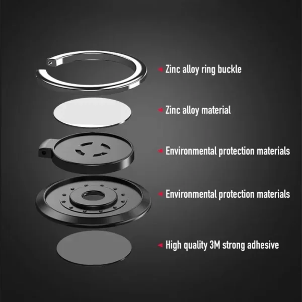 Finger Ring Holder Stand Grip 360 Rotating For Mobile Phone Car Magnetic Mount Phone Back Sticker Pad Unniversal Bracket