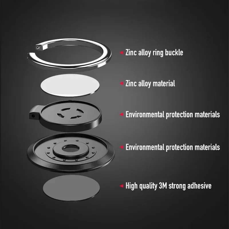 Finger Ring Holder Stand Grip 360 Rotating For Mobile Phone Car Magnetic Mount Phone Back Sticker Pad Unniversal Bracket