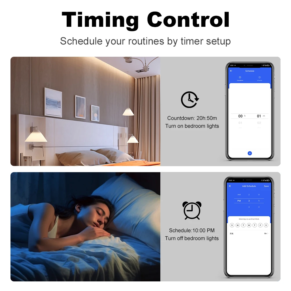 Tuya Smart zigbee Switch No Neutral Wire Required No Capacitor Wall Button Light Switches Work With Alexa Google Home