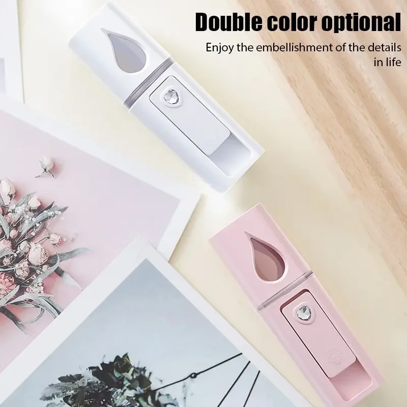 Facial Nano Mist Sprayer Mini Portable Facial Steamer Rechargeable Handy Face Humidifier Face Moisturizing Skin Care Machine