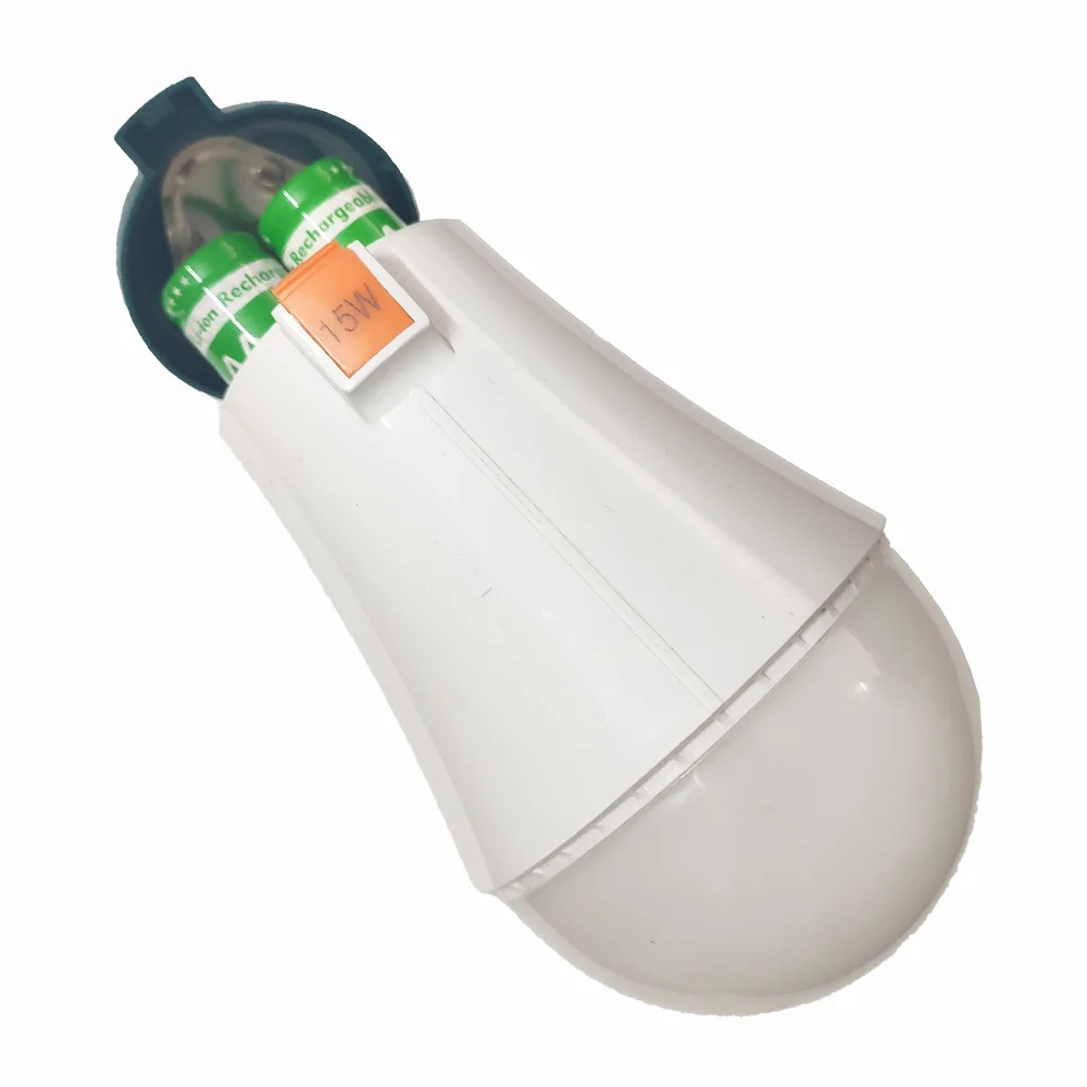 18650 Battery LED Emergency Bulb With Removable 18650 Outdoor Camping Rechargeable Bulb Power Supply AC 85-265V Lighting 8 Hours
