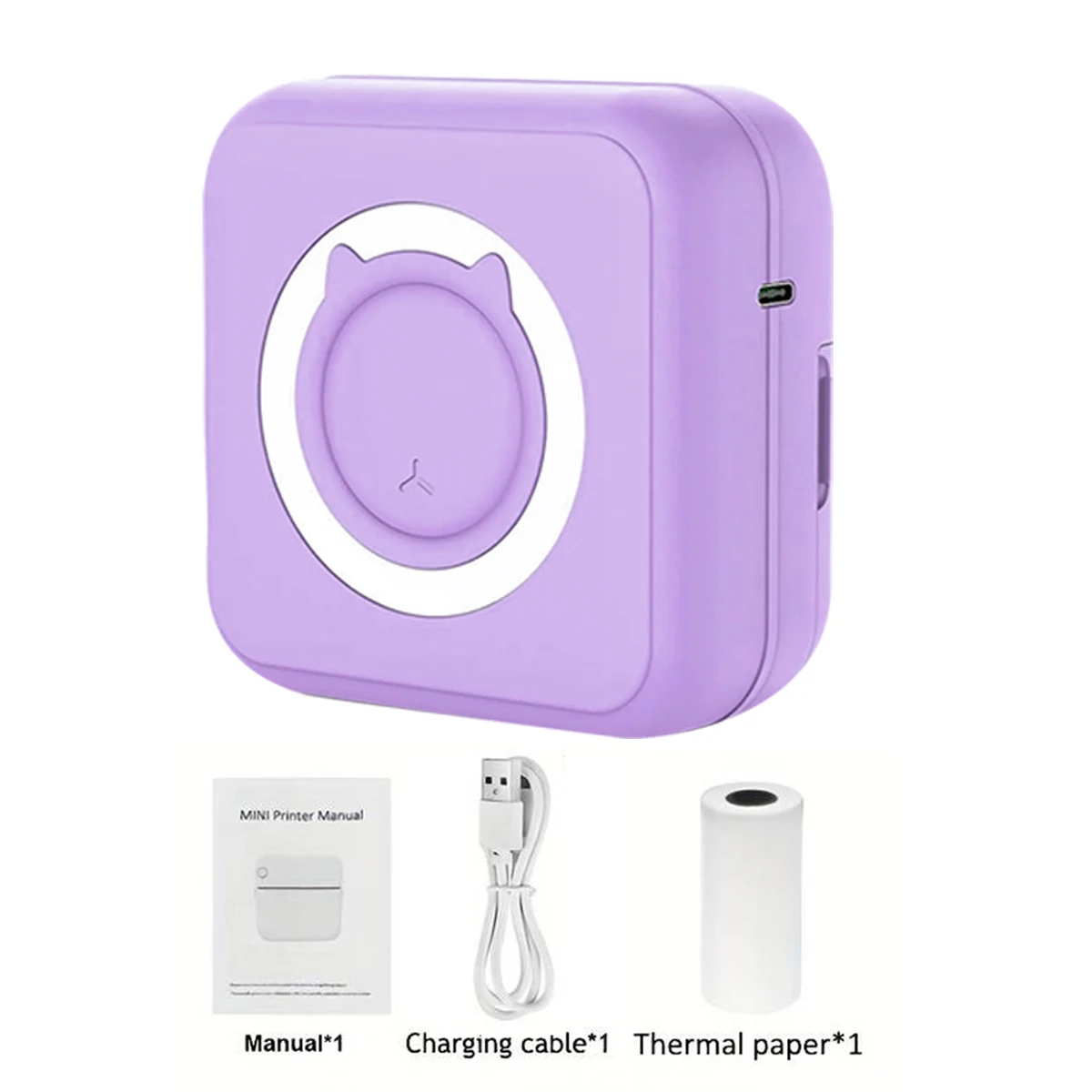 Portable Mini printer,thermal pocket Label  printer, for Android or IOS APP, inkless sticker printer, suitable for home, office
