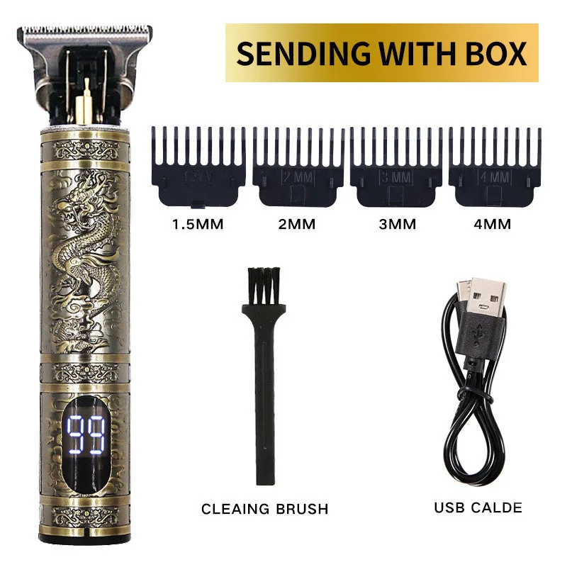 Powerful Professiona Electric Wireless Man Hairdresser Men Barber Shop Groin Beard Repairer Mustache Facial Hair Trimmer Clipper