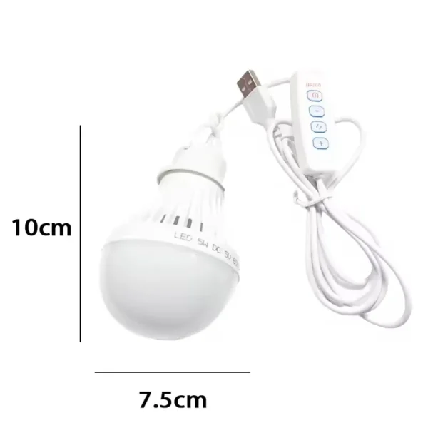 5V Led Camp Light Usb Emergency Bulb 3 Color Dimmable Hanging Tent Lamp for Work BBQ Fishing Repair Out Door Camping Equipment