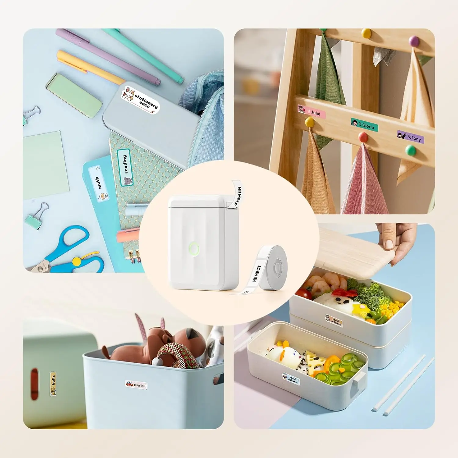 Niimbot D110 Smart Portable Label Printer Mini Pocket Thermal Sticker Maker Self-adhesive Label Papers For Office Home USE