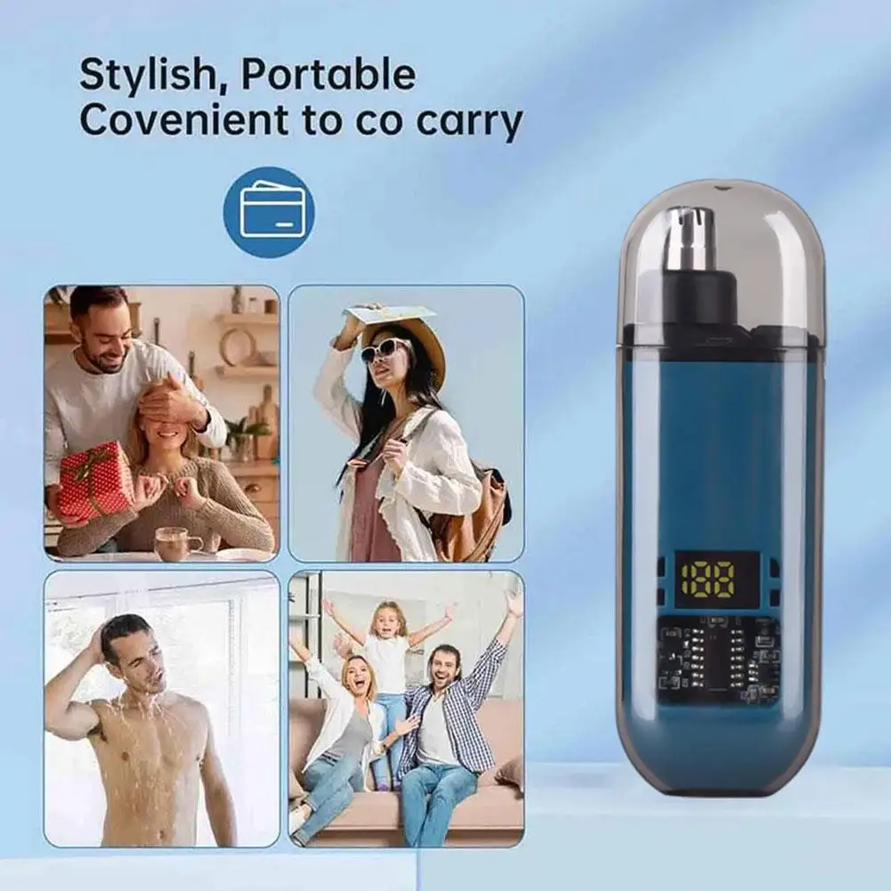 2 in 1 Electric Nose Hair Trimmer Clipper Rechargeable Multi-kinetic Shaving Unisex Automatic Washable Personal Care Appliances