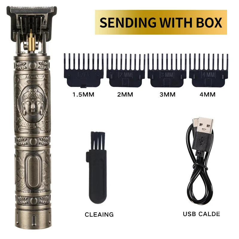 Powerful Professiona Electric Wireless Man Hairdresser Men Barber Shop Groin Beard Repairer Mustache Facial Hair Trimmer Clipper