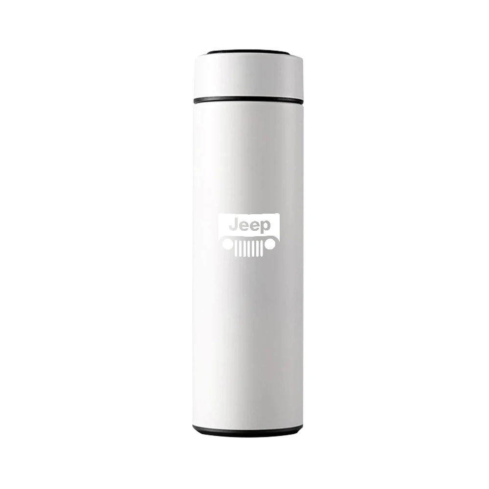 Car Stainless Steel Smart Thermos Mug Thermos LED Display Temperature For Jeep Renegade Patriot Wrangler Cherokee Compass Trail