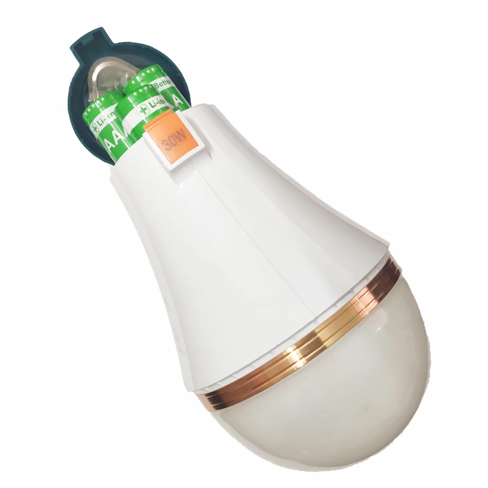 18650 Battery LED Emergency Bulb With Removable 18650 Outdoor Camping Rechargeable Bulb Power Supply AC 85-265V Lighting 8 Hours