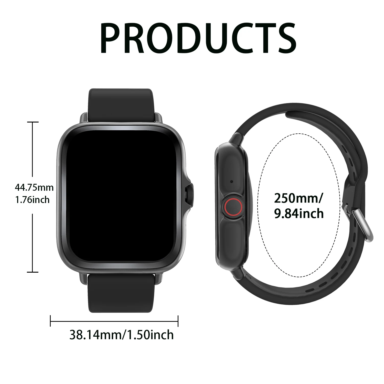 Smart watch, wireless calling /dial, multi -Sport mode, calling reminder and rejection, SMS reminder, for iPhone/Andriod