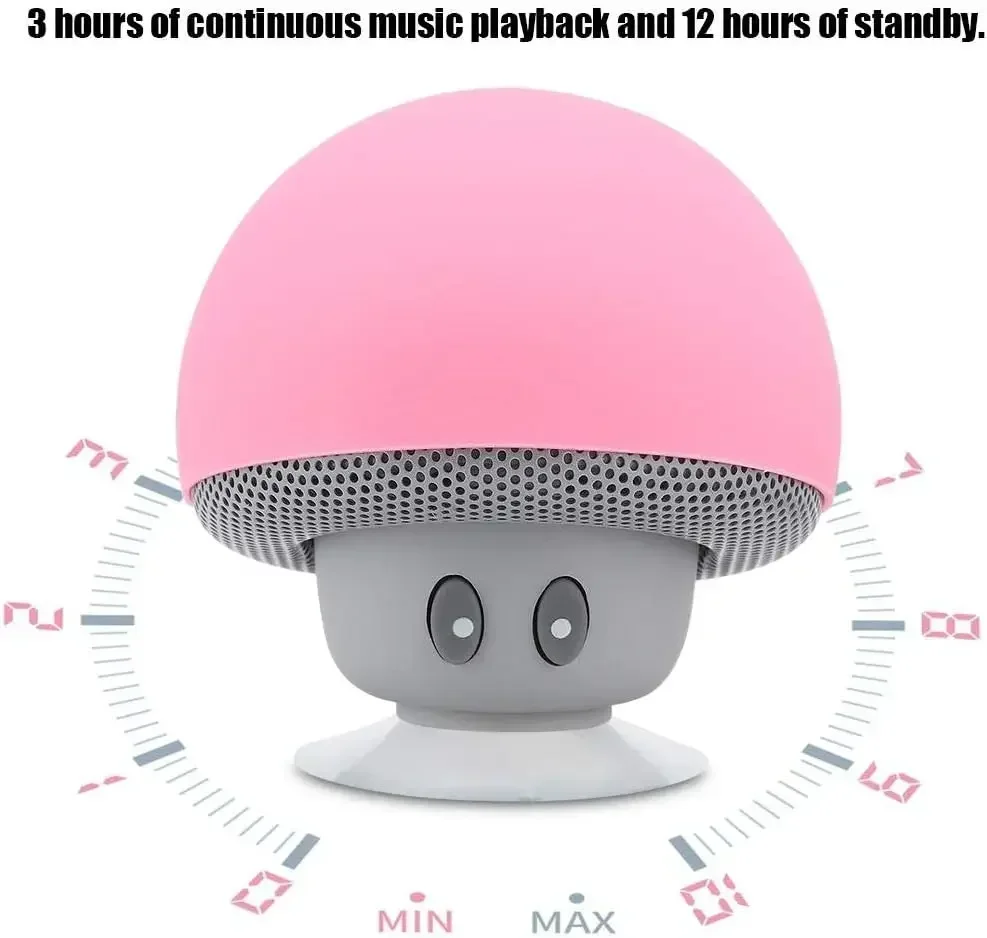 XIKCU Bluetooth Mushroom Speaker Waterproof Can Be Used as a Mobile Phone Holder Suitable for Family Parties and Small Parties