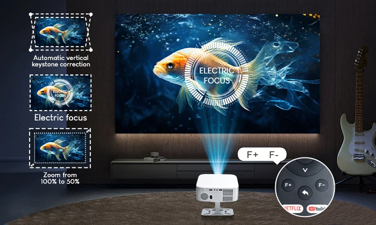 Salange Netflix Projector P92MAX Smart Android 13 1080P BT5.2 WiFi6 12000L Electronic Focus Auto Keyston 4K Movie HD Home Cinema
