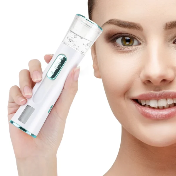 Double Spray-head Nano Mist Sprayer Mini Hydrating Humidifier Skin Care LED Display Portable Facial Steamer Handheld Nebulizer