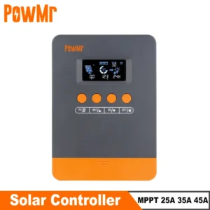 S15321915d6ab4085b1a0db174dea5d8fD.webp PowMr MPPT 45A 35A 25A Solar Charger Controller 12V 24V Auto Lifepo4 Battery Charger Solar Panel Regulator Max PV Input 100VDC
