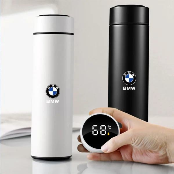 Car Stainless Steel Smart Thermos Mug Insulation Cup Led Digital Temperature Display For BMW E28 E30 E34 E36 M Performance X1 X2