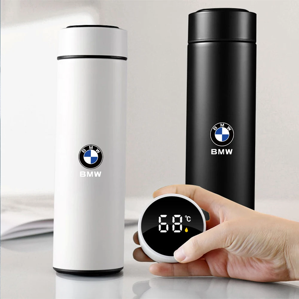 Car Stainless Steel Smart Thermos Mug Insulation Cup Led Digital Temperature Display For BMW E28 E30 E34 E36 M Performance X1 X2