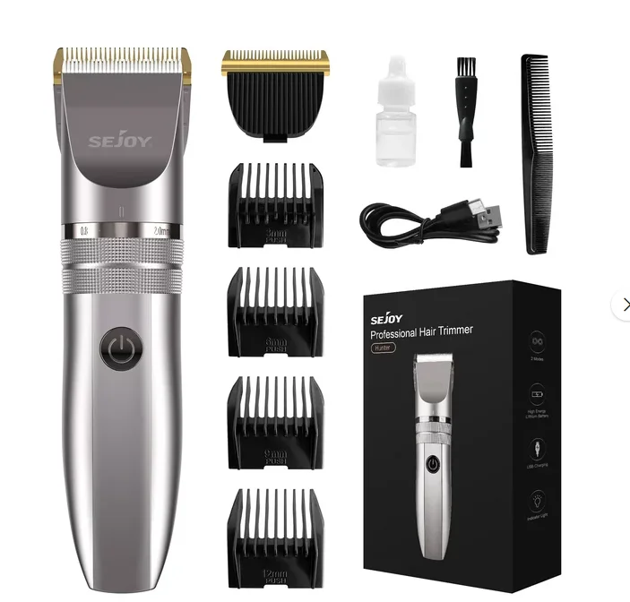 Sejoy Hair Clippers for Men Professional Cordless Barber Clippers for Hair Cutting Machine Grooming Rechargeable Beard Trimmer