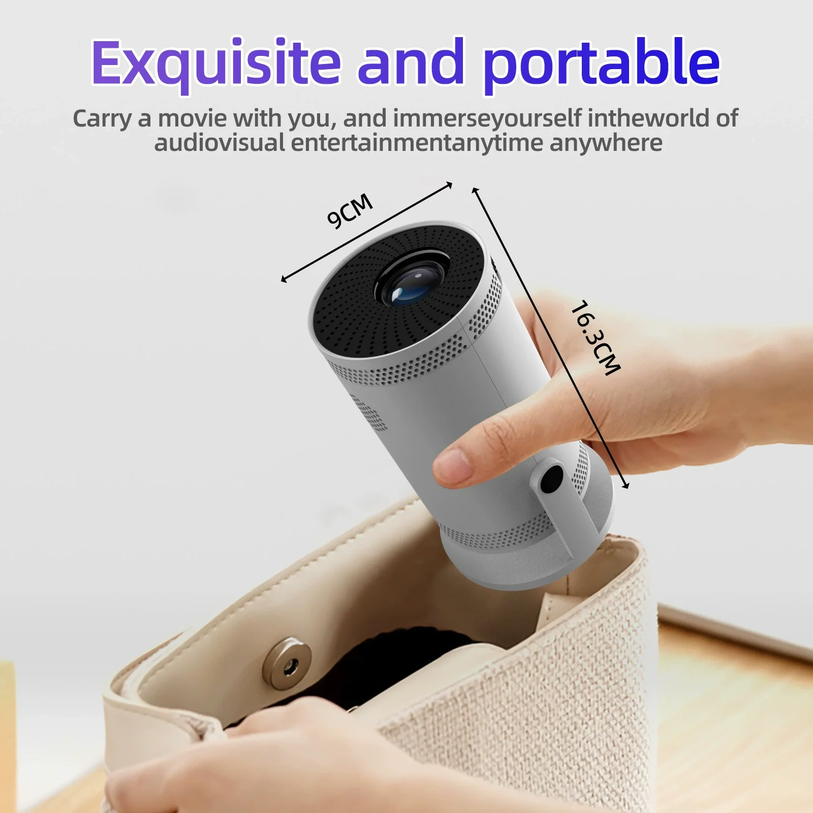 KaiAqua Portable Projector FY300 4K HDMI Dual Wifi6 Allwinner H713 BT5.4 1080P 1280*720P Home Cinema Outdoor Projetor NEW 2025