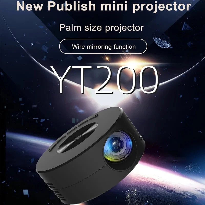 Smart Projector YT200 LED HD TV Video Projetor for HD Android Same Screen Home Cinema Outdoor Portable Projetor