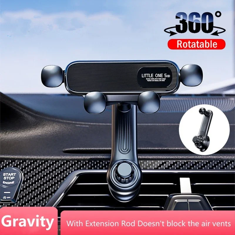 Gravity Car Phone Holder Air Vent Mount Cell Phone Holder in Car Mobile Support For iPhone 13 12 Xiaomi Universal GPS Stand