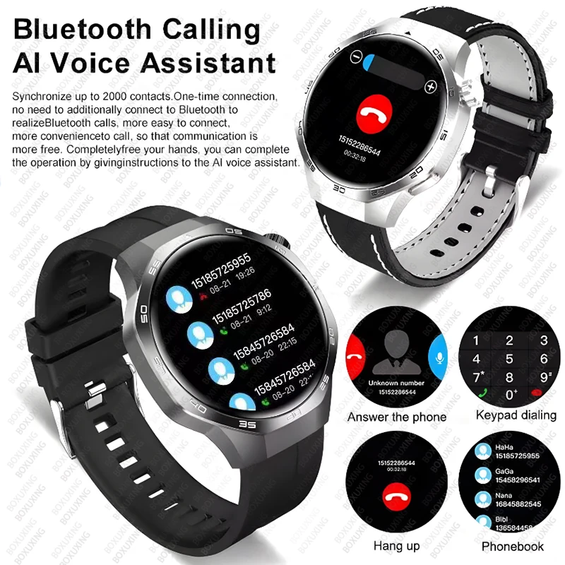 New For Huawei Watch GT5 Pro Smart Watch HD AMOLED Screen NFC GPS Tracker Bluetooth Call Health Waterproof Smartwatch Men Women