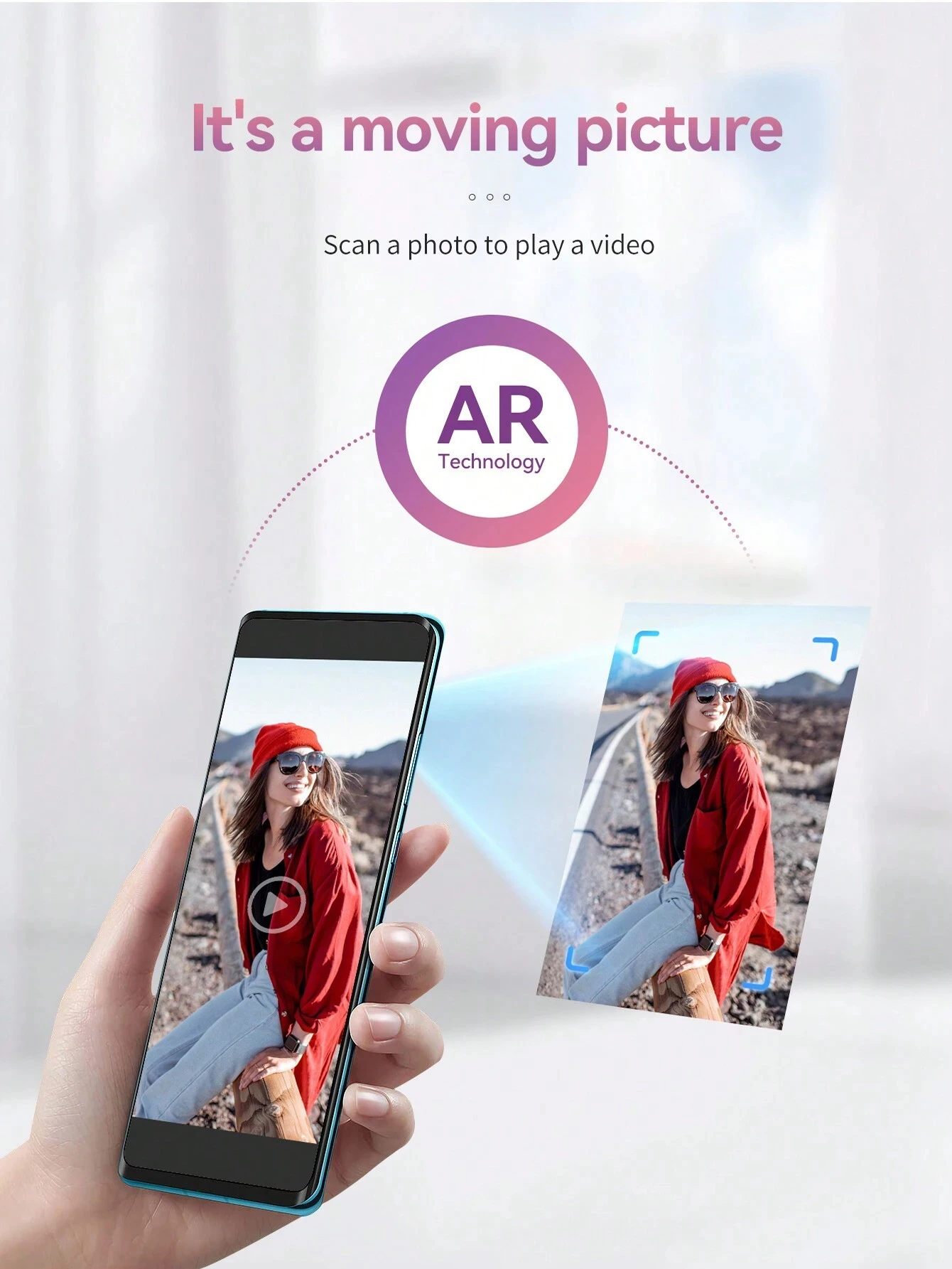 MT53 Portable Color Photo Printer Handheld Pocket Printer 313Dpi 2X3 inch Sticky-backed Photo Paper Printing Machine For Home