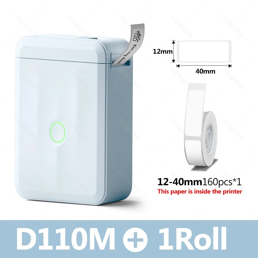 Niimbot D110 Smart Portable Label Printer Mini Pocket Thermal Sticker Maker Self-adhesive Label Papers For Office Home USE